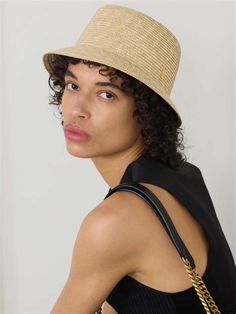 MAGLINA STRAW BUCKET HAT .